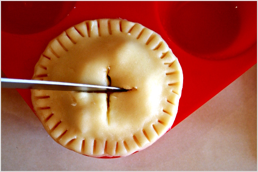 mini apple pies recipe with step by step pictures, ingredients, Thanksgiving pies, Thanksgiving recipe, Holiday recipes, using a sharp knife, make two slits in the centers of your pies to allow the steam to escape