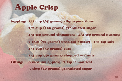 apple crisp recipe with step-by-step images