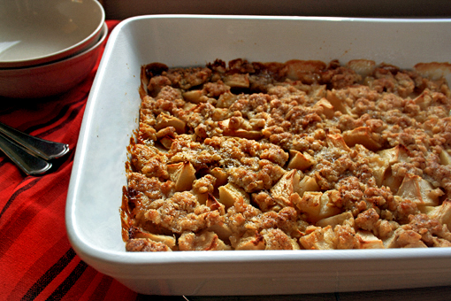 apple crisp recipe with step-by-step images