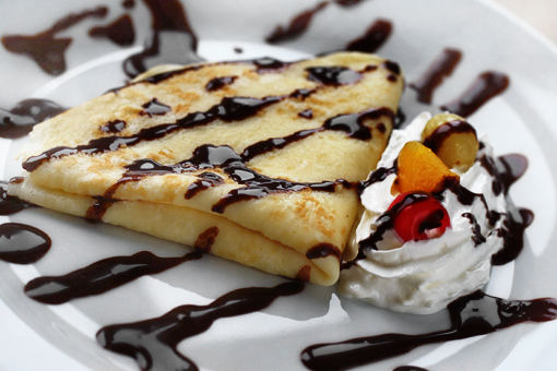 crepes with cream cheese filling recipe with step-by-step images