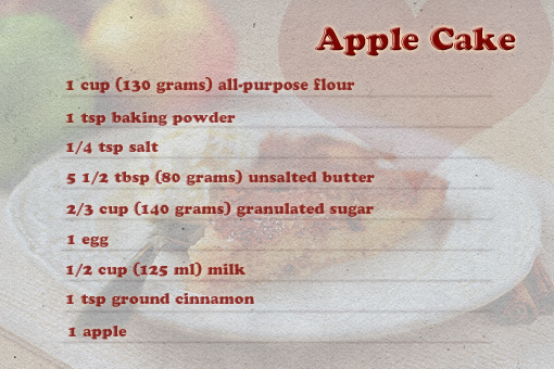 apple cake recipe with step by step pictures