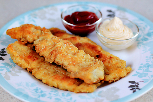 crispy chicken fingers recipe with step by step pictures