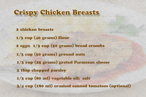 crispy chicken breasts recipe, breaded chicken breasts recipe