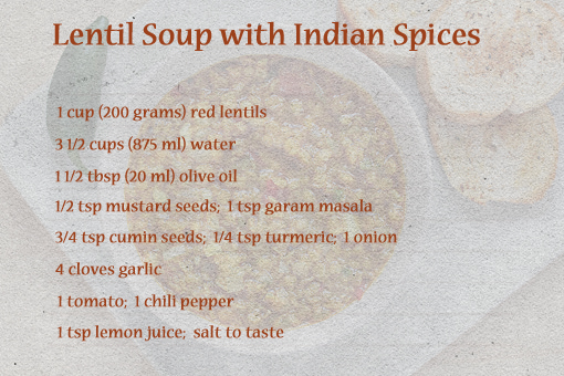 lentil soup with Indian spices recipe with step by step pictures