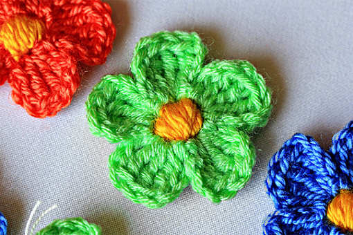 crochet butterflies, crocheted colorful butterflies