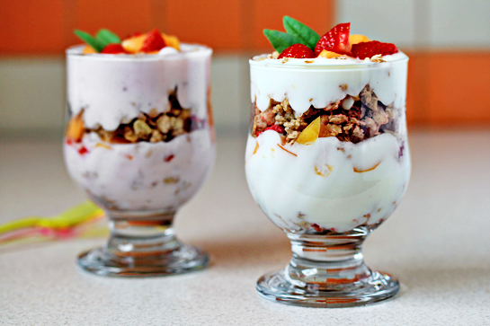 fruit yogurt parfaits recipe with step by step pictures