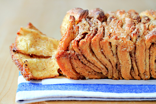 cinnamon sugar pull apart bread recipe with step by step instructions