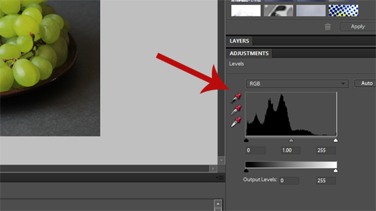 photography, adjusting exposure with levels in photoshop