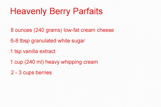 berry parfaits recipe with step by step pictures, ingredients