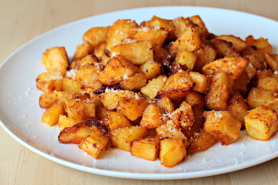 Parmesan roasted potatoes recipe with step by step photos