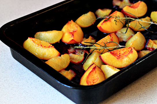 roasted summer fruit with rosemary and cream recipe with step by step pictures, roast until for tender