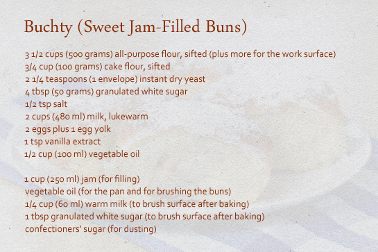sweet jam filled buns ingredients