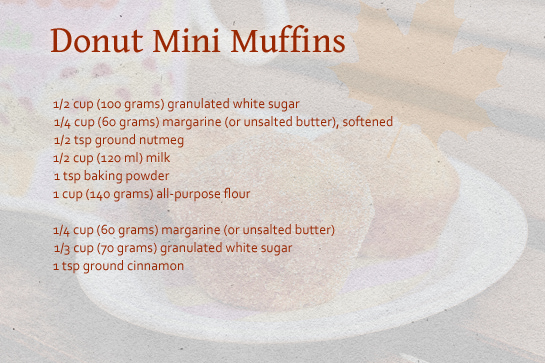 donut mini muffins ingredienst recipe step by step with pictures