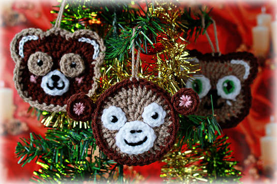 crochet animal ornaments pattern