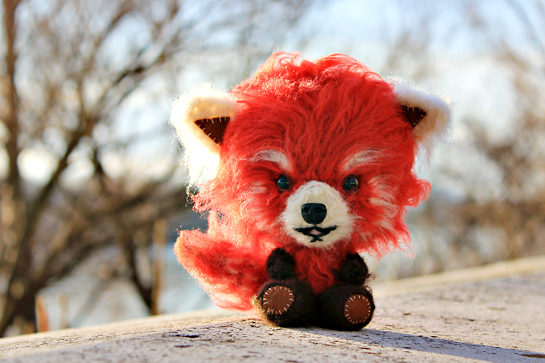 crochet red panda