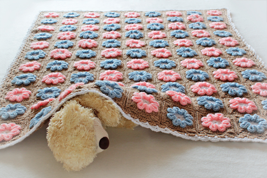 crochet-3D-flower-blanket-pattern
