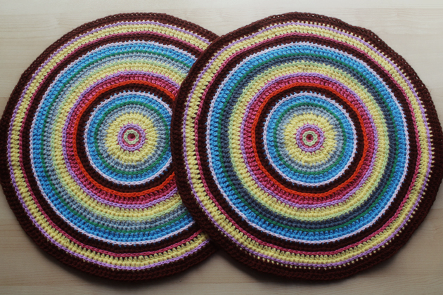 colorful crochet circles
