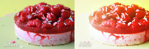 cake - rad lab action - before and after