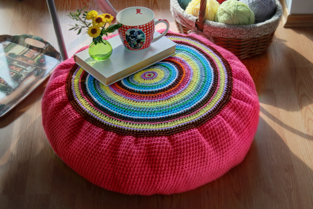 pattern crochet floor cushion