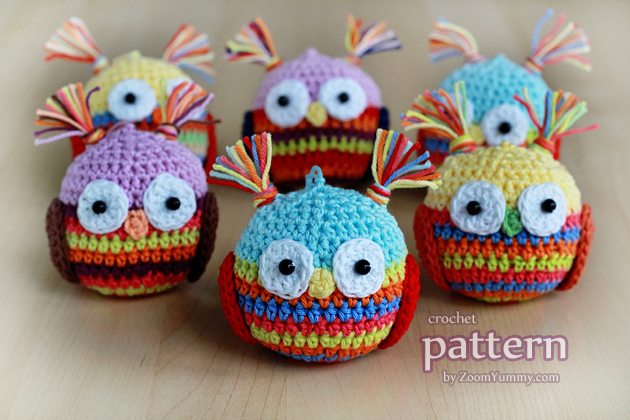 crochet pattern - Christmas ball - owl 