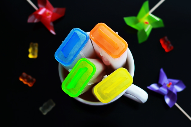 gummy bear and sprite popsicles