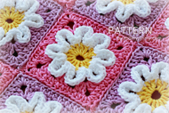 Crochet 3D Flower Baby Blanket