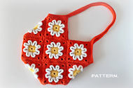 Crochet 3D Flower Purse