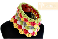 Crochet Crocodile Stitch Cowl