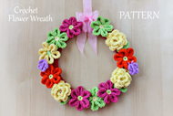 Crochet Flower Wreath