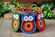 Crochet Owl Ornaments