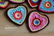 Sweet Crochet Heart Ornaments