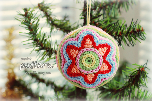Crochet PDF Pattern - Star Christmas Ball