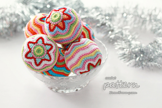 Crochet PDF Pattern - Star Christmas Ball