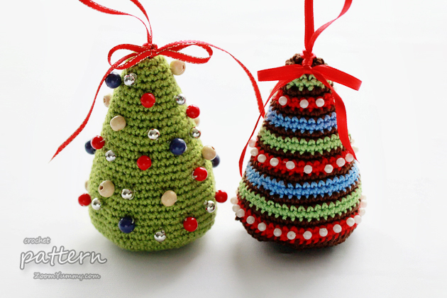 crochet pattern - little Christmas trees