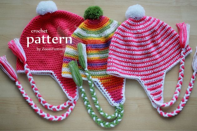 crochet earflap beanie pattern