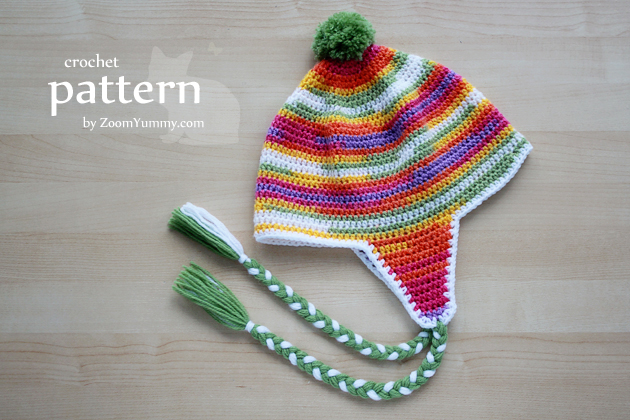 crochet earflap beanie pattern