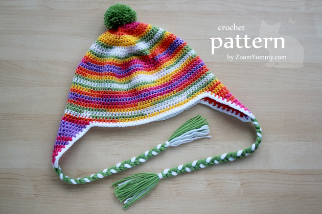 crochet earflap beanie pattern