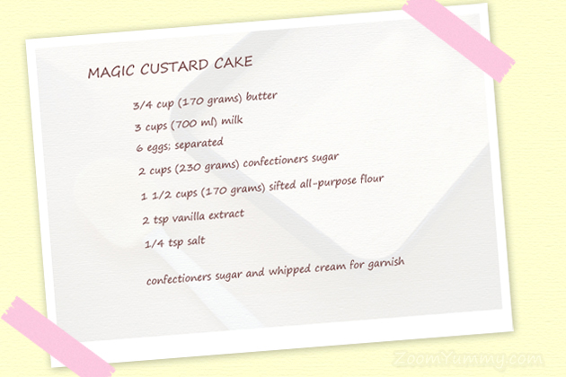 magic custard cake recipe