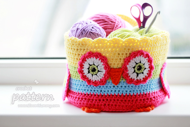 owl basket crochet pattern
