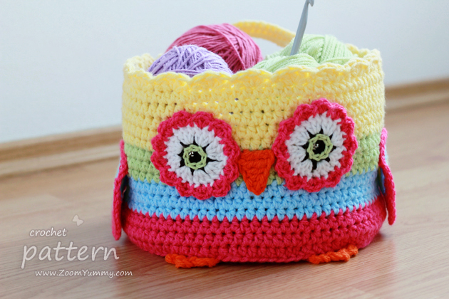 owl basket crochet pattern