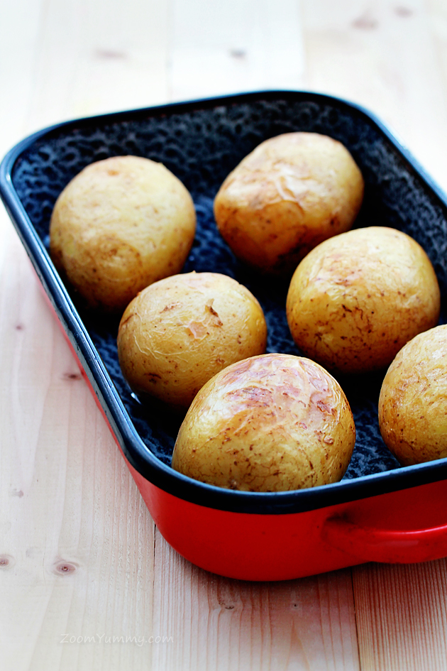 baked egg potato bowls recipe