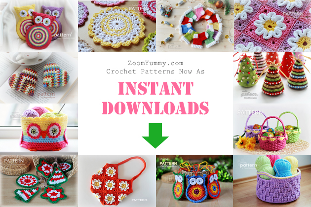 instant download crochet patterns from ZoomYummy.com