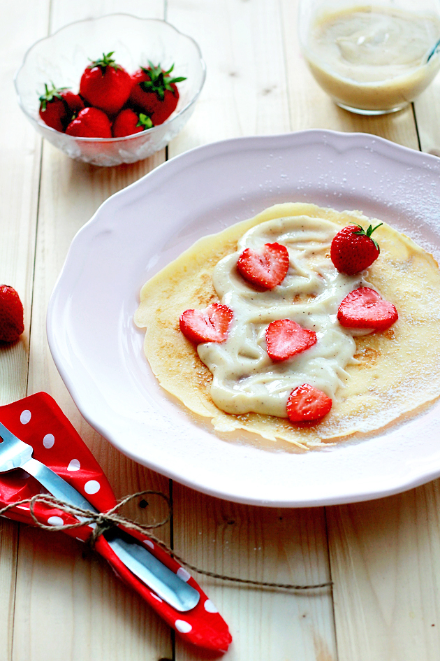 crepes with strawberries and pastry cream recipe