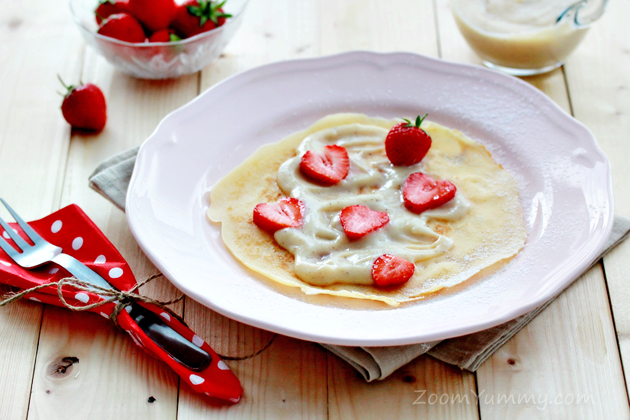 crepes with strawberries and pastry cream recipe