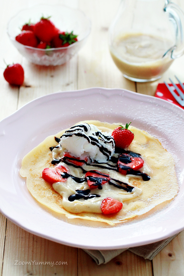 crepes with strawberries and pastry cream recipe 