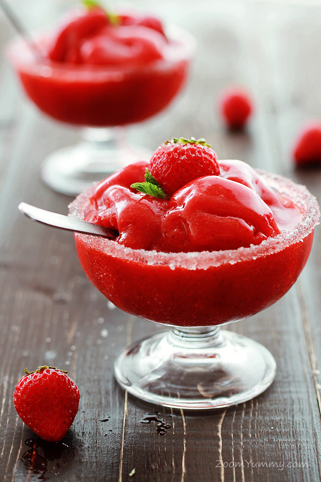 strawberry mint sorbet recipe