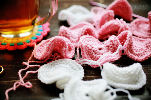 crochet polka dot squares