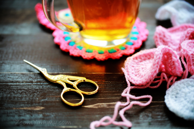 crochet polka dot squares