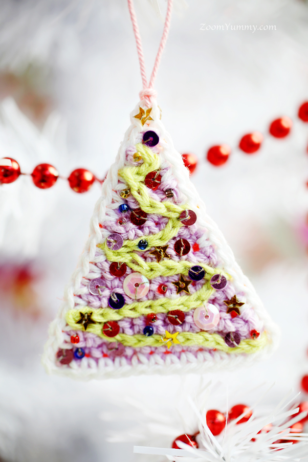 crochet Christmas tree ornaments - tree