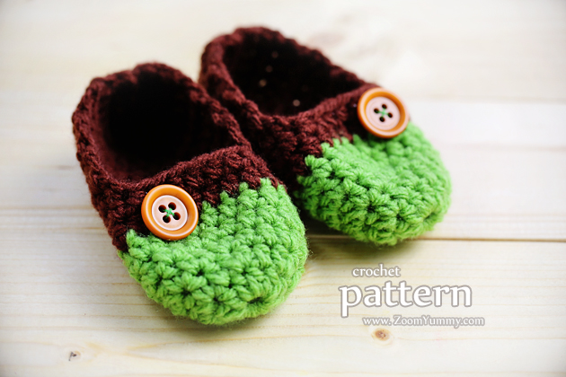 the easiest crochet baby slippers pattern - age 0-3 months